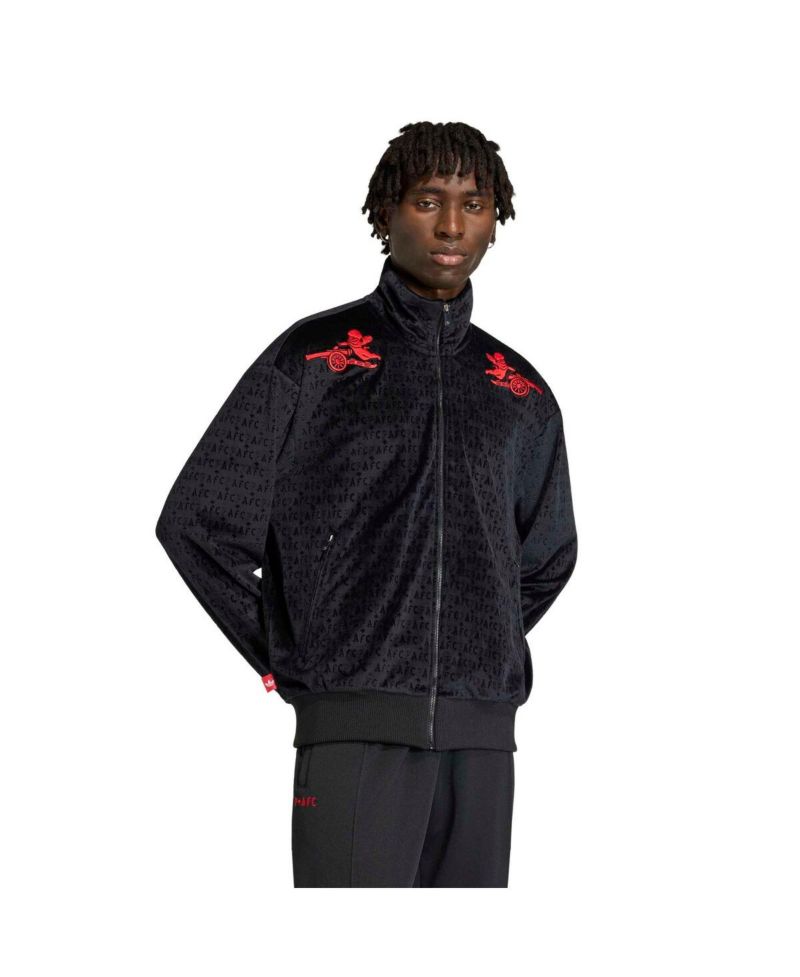 Men's Black Arsenal x Places Faces Full-Zip Track Jacket