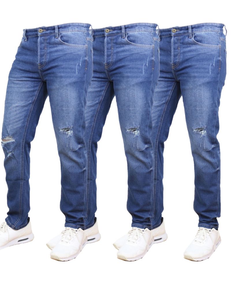 Men's 3-Pack Stretch Ripped Jeans