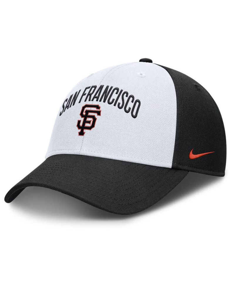 Men's White/Black San Francisco Giants Club Performance Adjustable Hat
