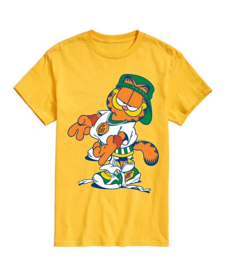 Men's Garfield Streetwear Peace Sign Graphic T-Shirt