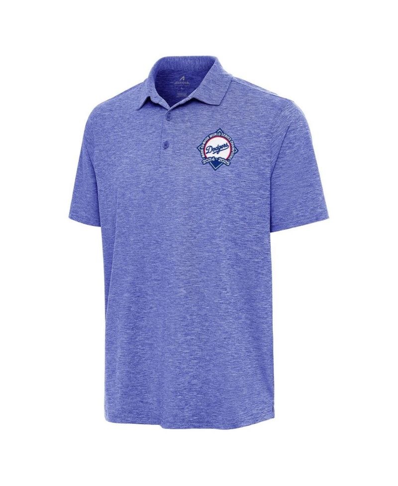 Men's Heather Royal Los Angeles Dodgers Back-to-Back World Series Champions Par 3 Polo Shirt