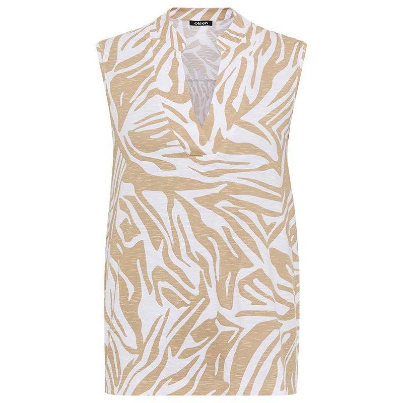 Women's Sleeveless Neo Zebra V-Neck Shell