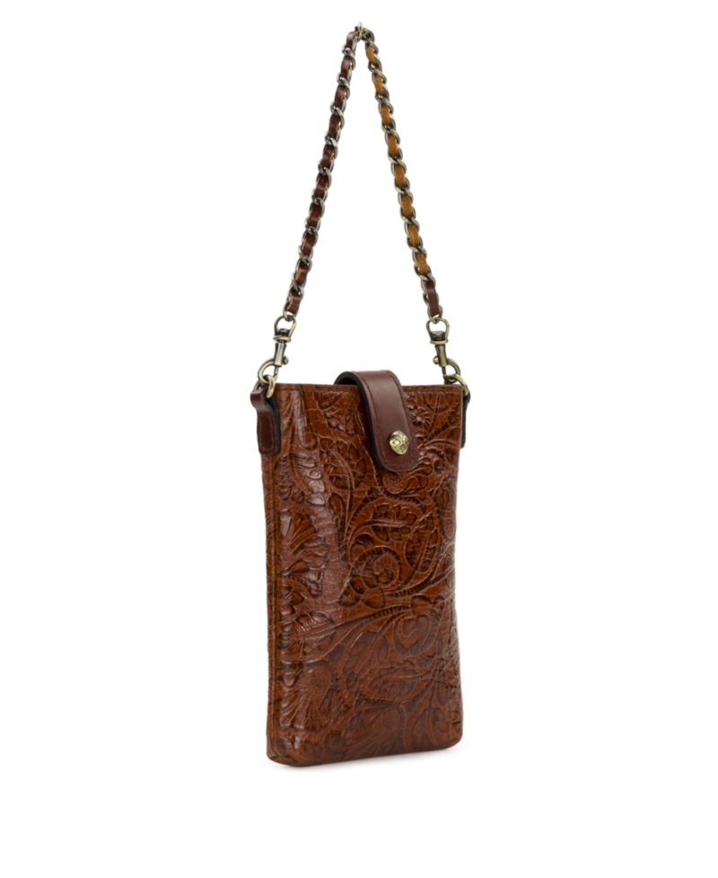 Leontine Mini Tooled Leather Crossbody Bag
