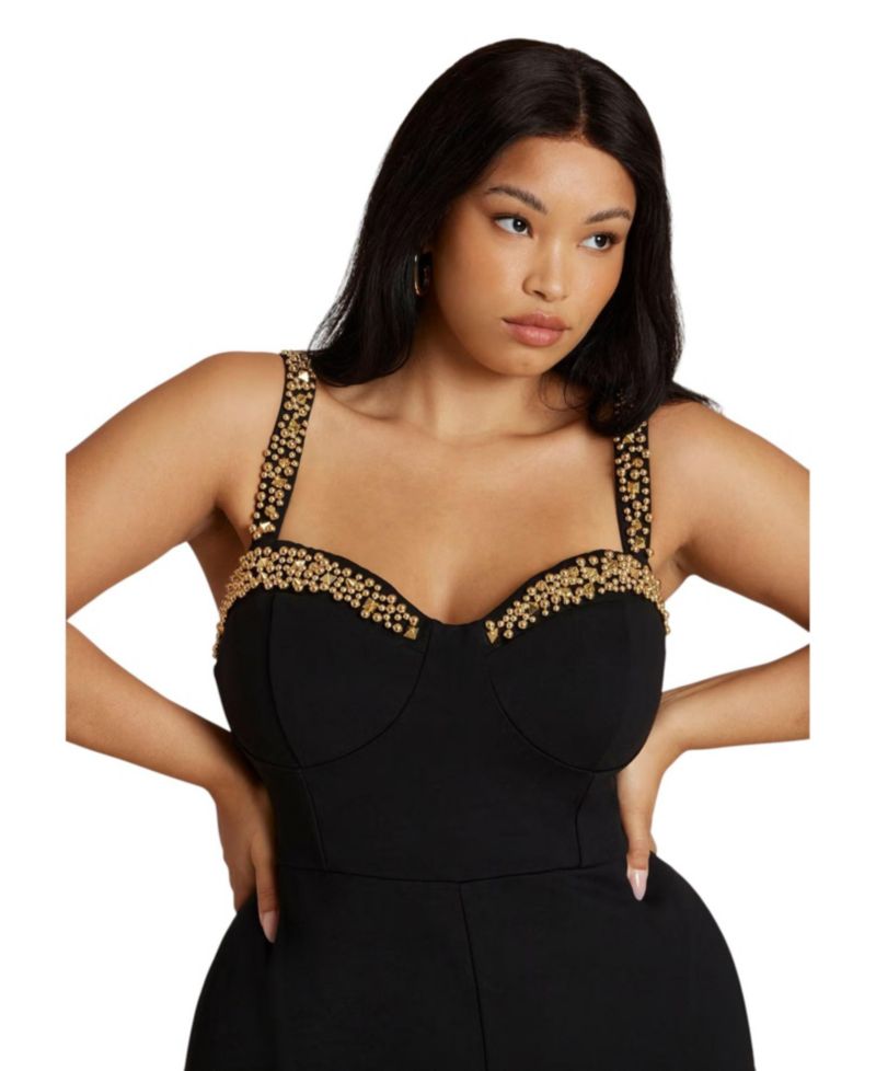 Women's Metal Drama Jumpsuit