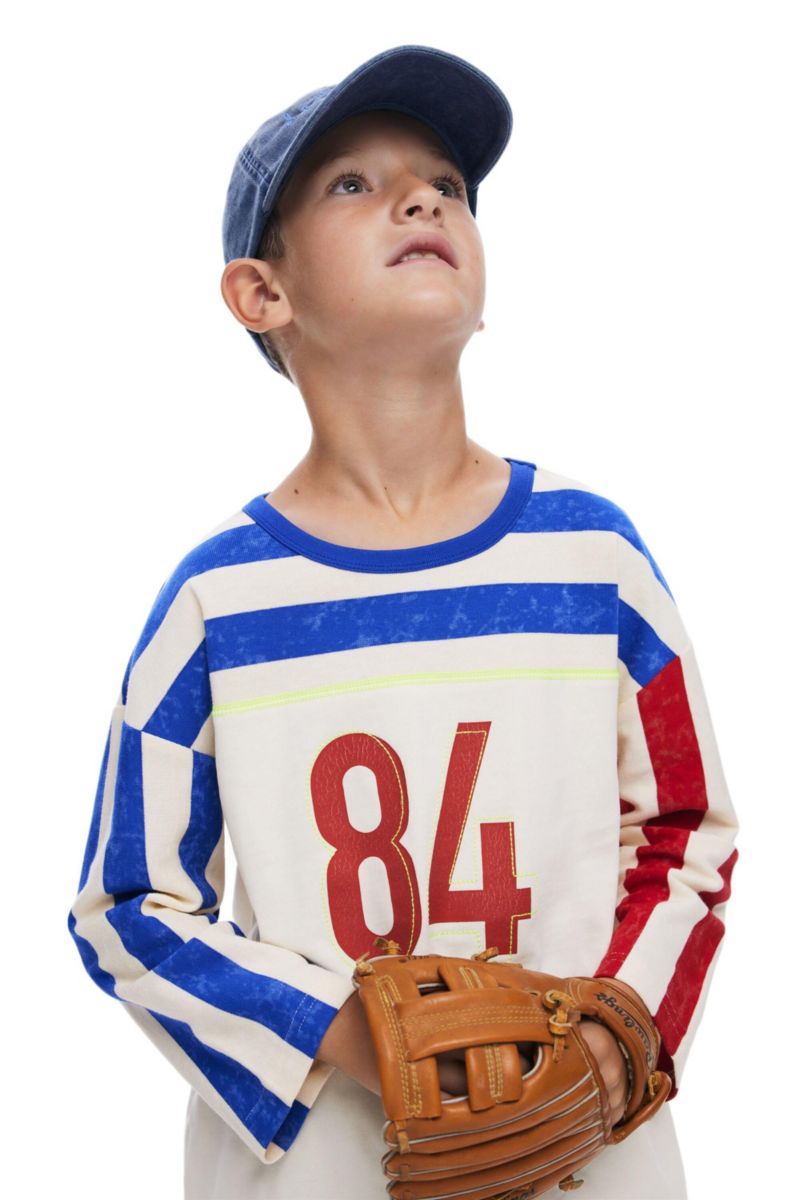 Boys's Three-quarter sleeve striped t-shirt