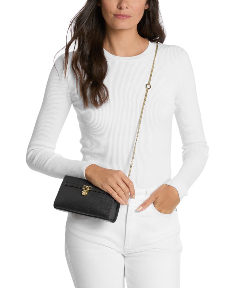 Michael Kors Hamilton Small Leather Convertible Crossbody