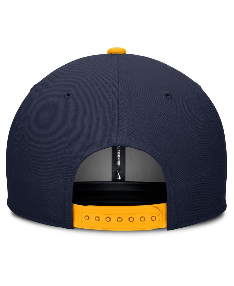 Men's Navy/Cream West Virginia Mountaineers Pro Legacy Script Snapback Hat
