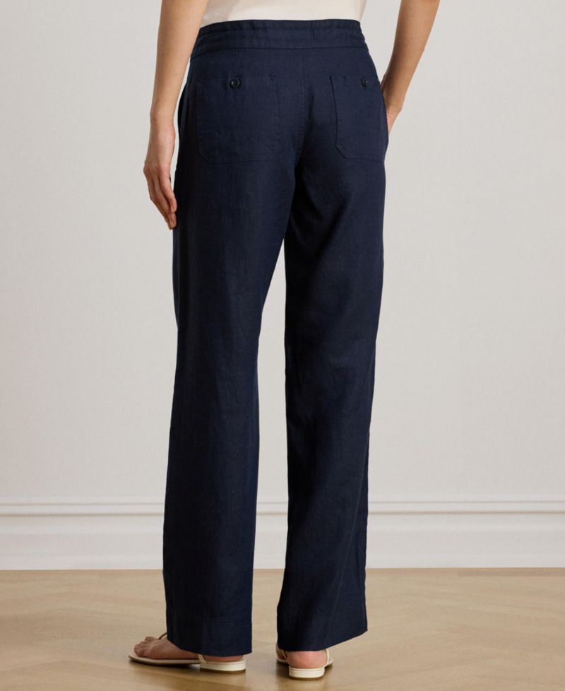 Petite Wide-Leg Linen Pants
