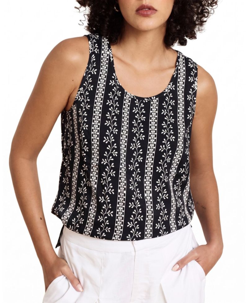 Plus Size Scoop Neck Stretch Cupro Tank