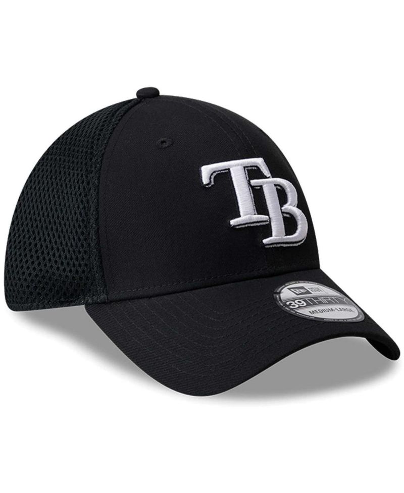 Men's Tampa Bay Rays Evergreen Black White Neo 39THIRTY Flex Hat
