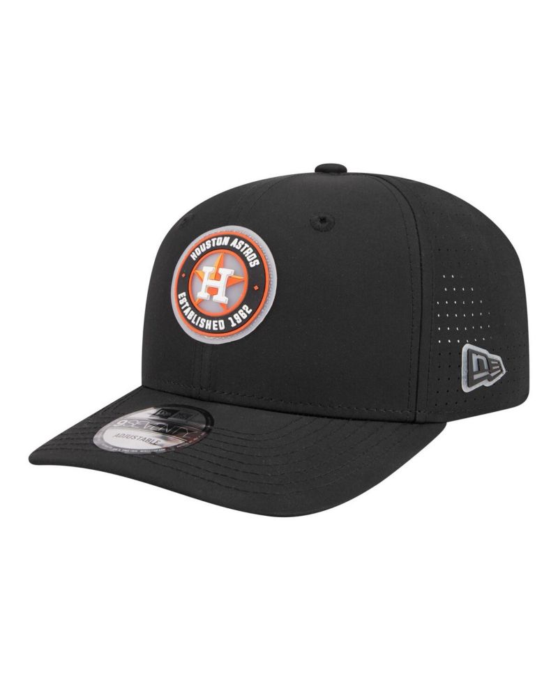 Men's Black Houston Astros Circle 9SEVENTY Adjustable Hat
