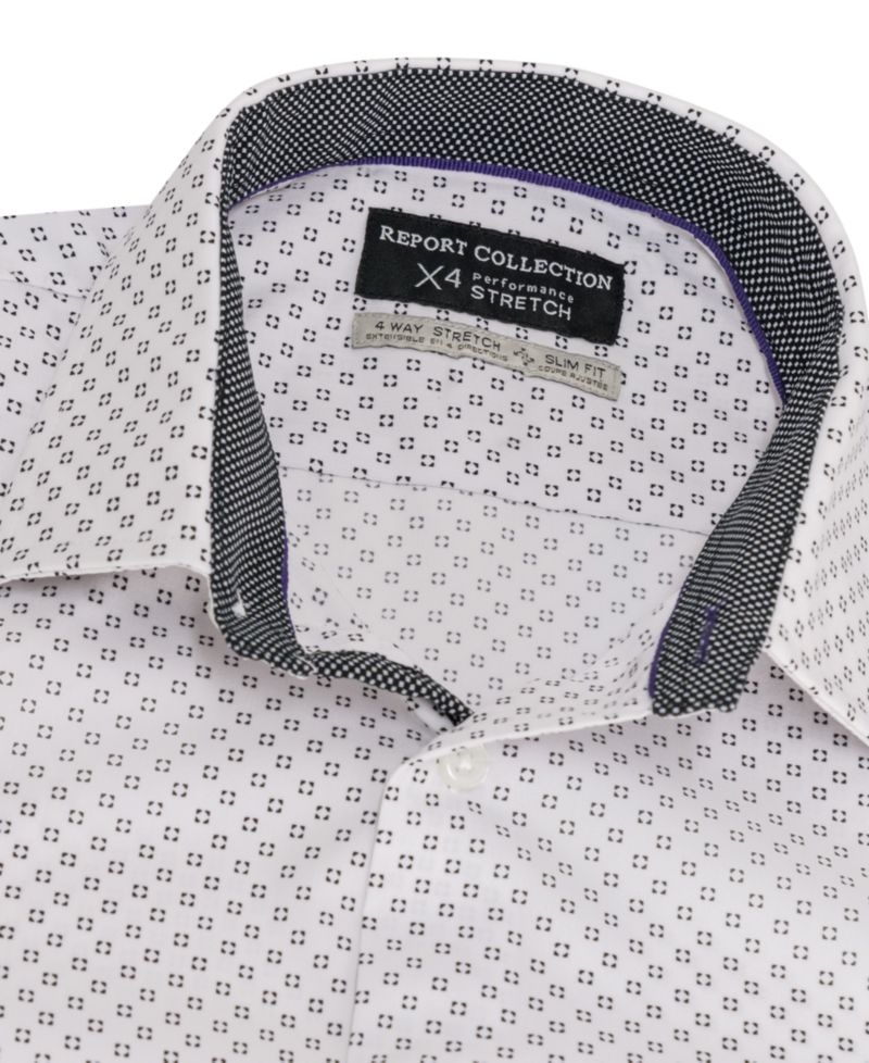 Men's Slim-Fit Geo-Print Shirt