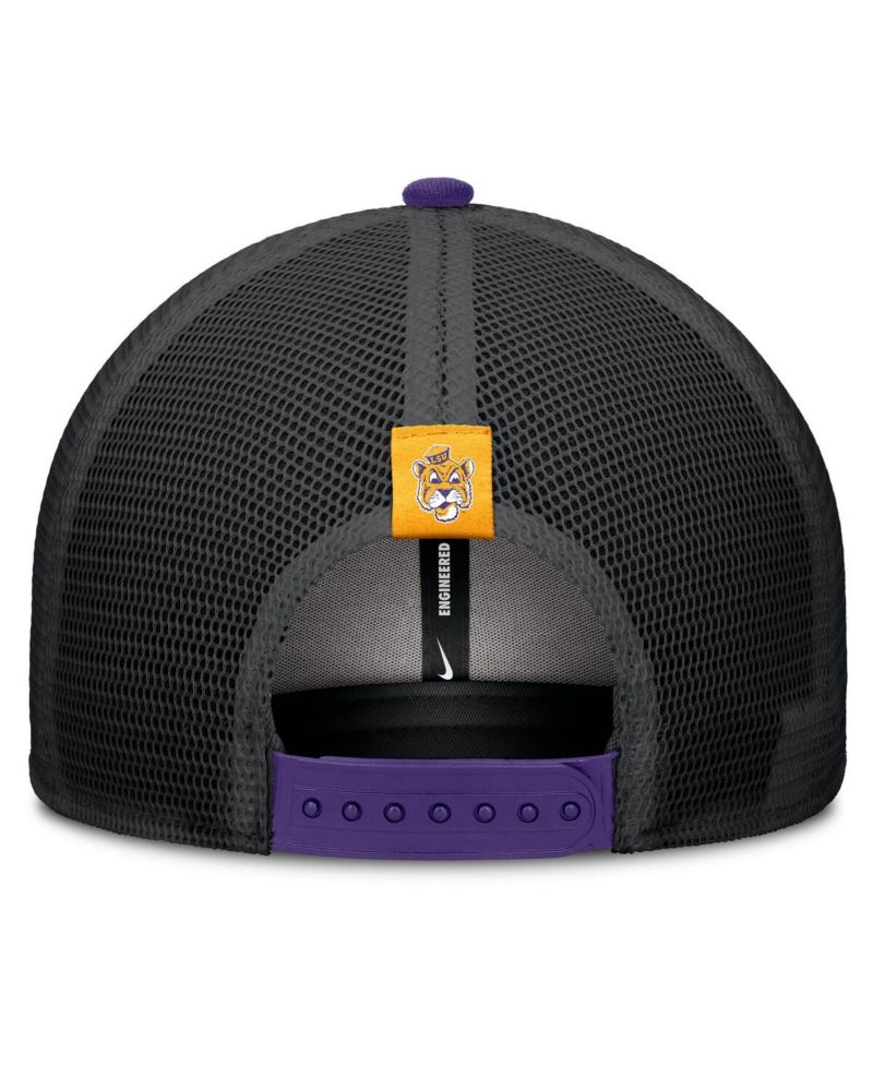 Men's Purple/Black LSU Tigers Legacy Arch Rise Performance Trucker Adjustable Hat
