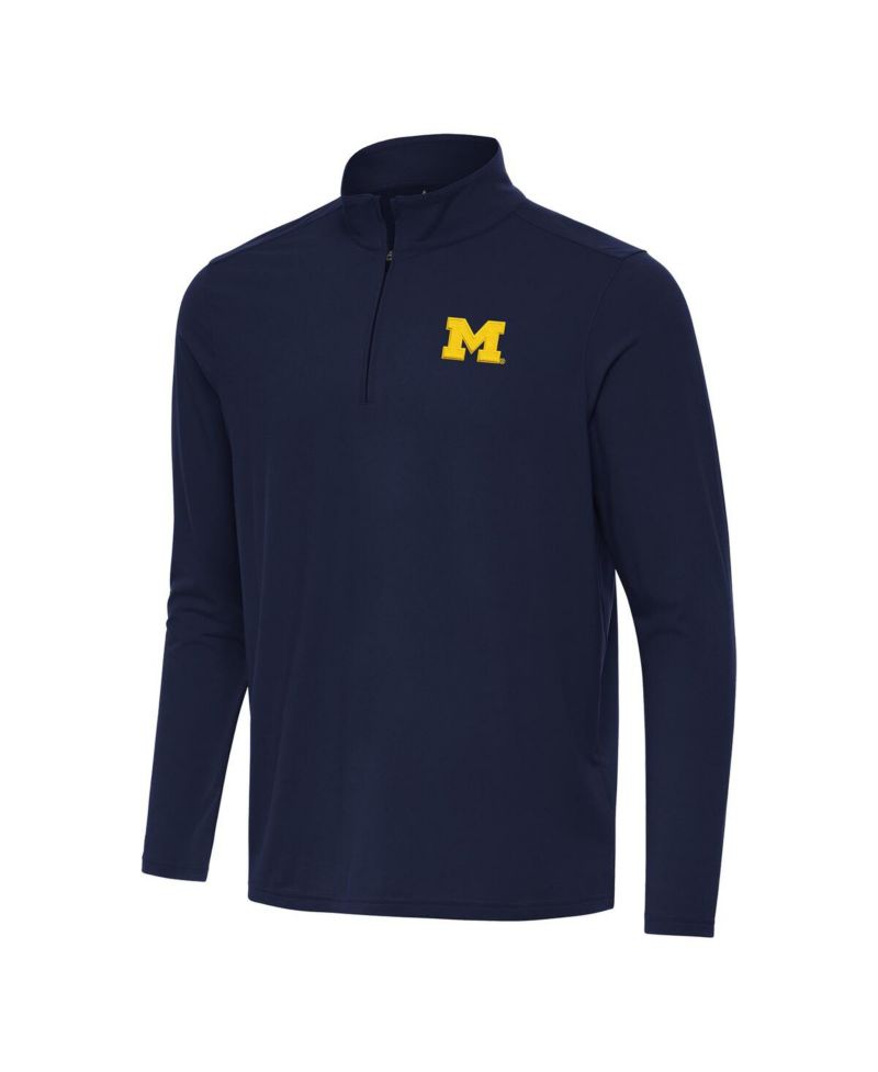 Men's Navy Michigan Wolverines Intent Quarter-Zip Sweatshirt