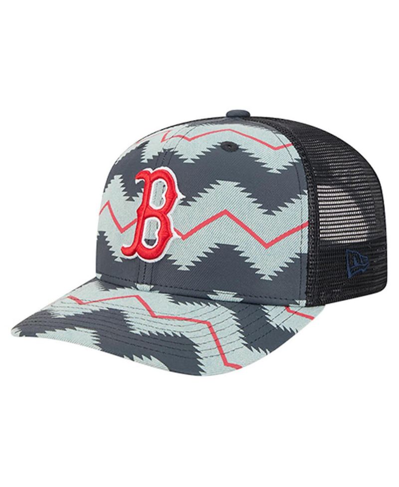 Men's Denim/Navy Boston Red Sox Aztec Denim 9SEVENTY Adjustable Hat