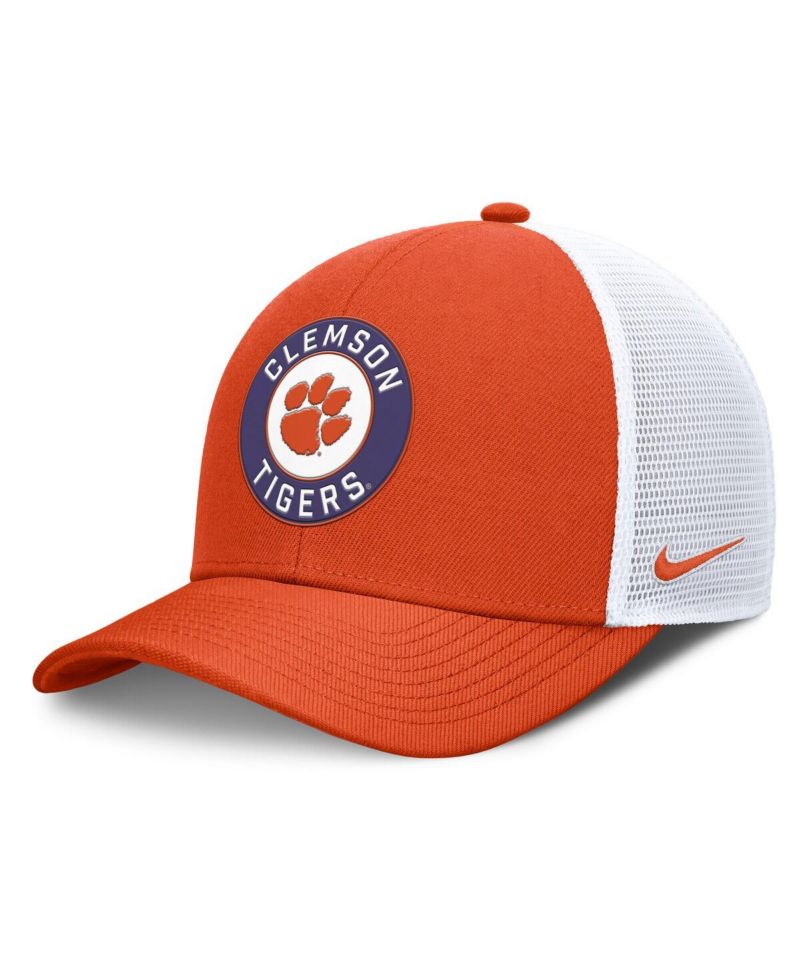 Men's Orange/White Clemson Tigers Rise Primetime Performance Trucker Adjustable Hat