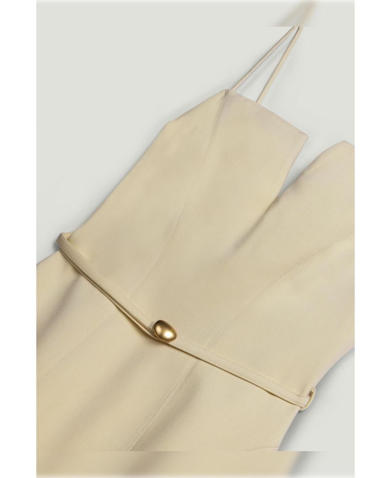 Women's Strappy Belted Midi Dress