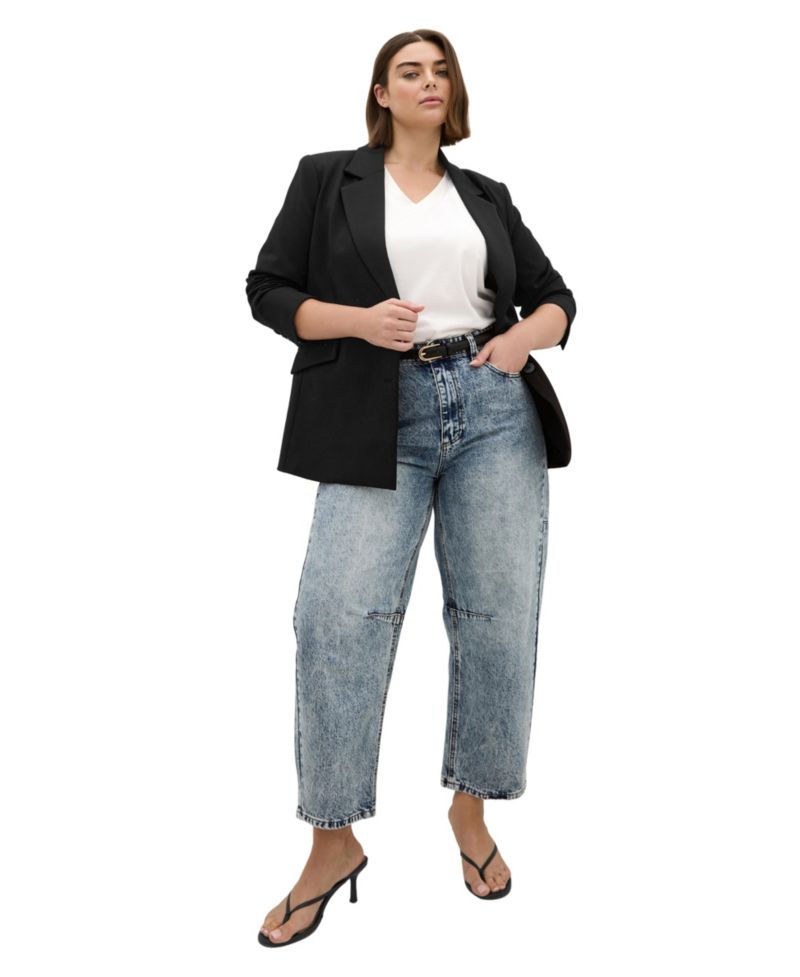 Plus Size Galactic Oversized Stretch Ponte Blazer