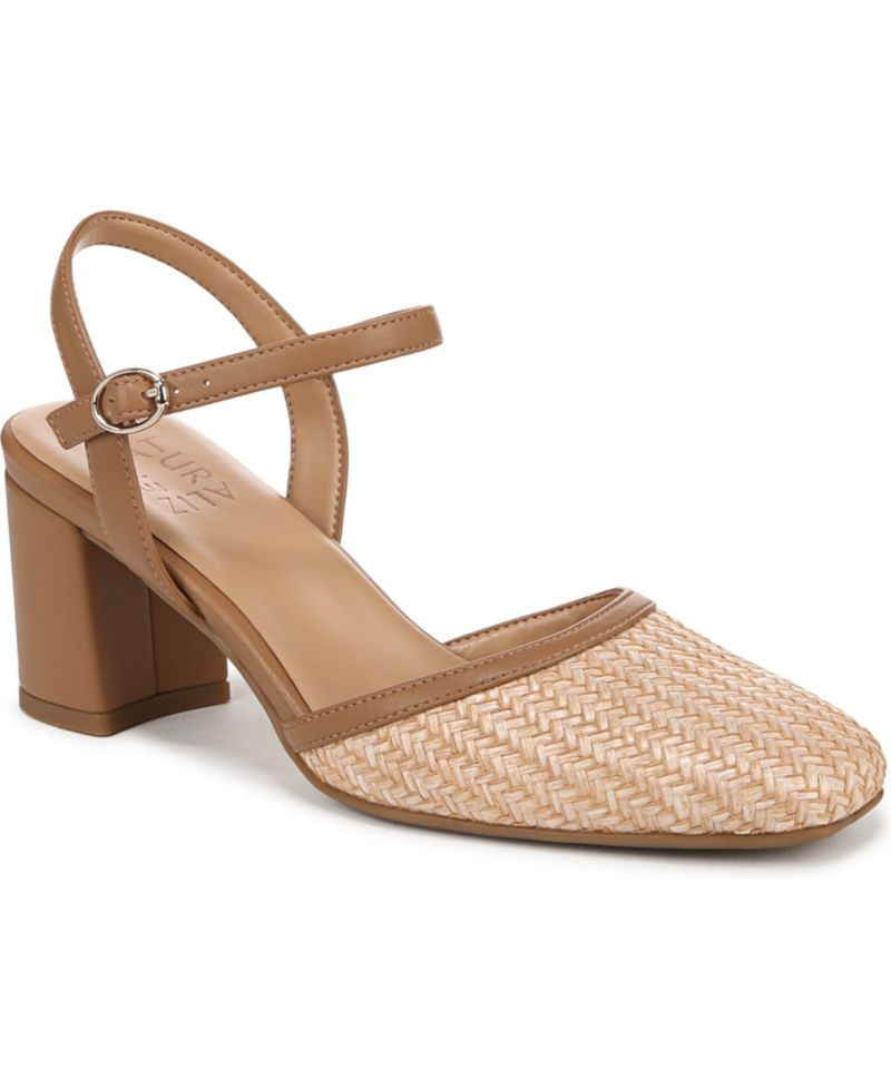 Women's Wave Square Toe Ankle Strap Pumps