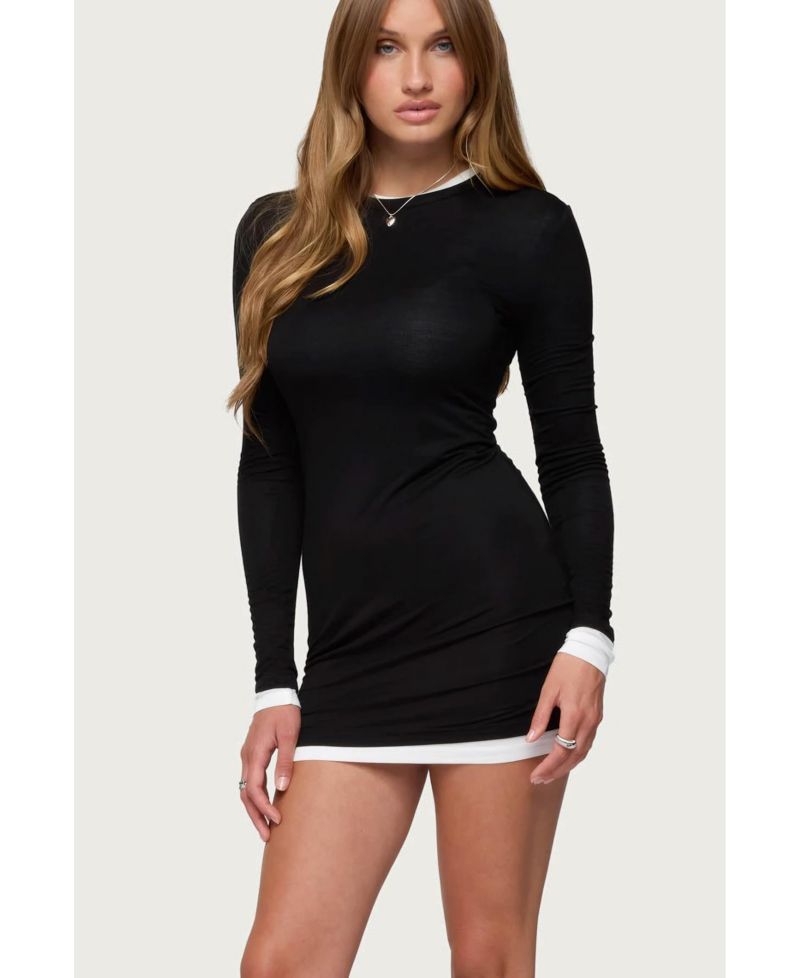 Women's Norah Contrast Layered Mini Dress