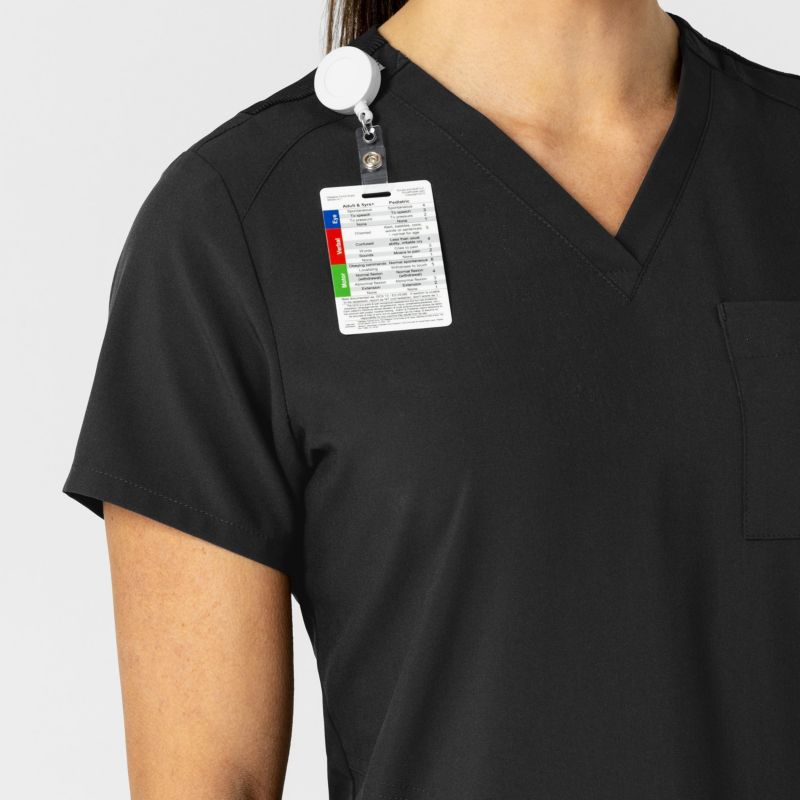 Plus Size W123 Flex-n-Reach V-Neck Scrub Top