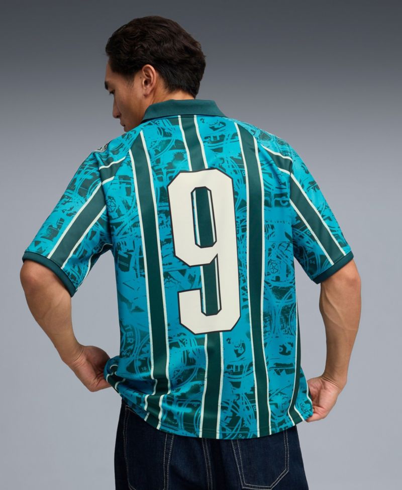 Men's Turquoise Manchester City King Retro Fashion Jersey