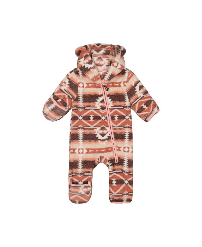 Baby Girls (3M- 24M) Mid-Season Plush One-Piece Outerwear Aztec