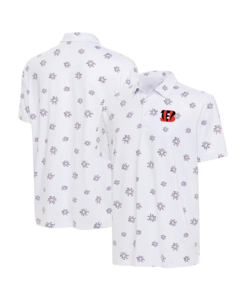 Men's White Cincinnati Bengals Fireworks Polo