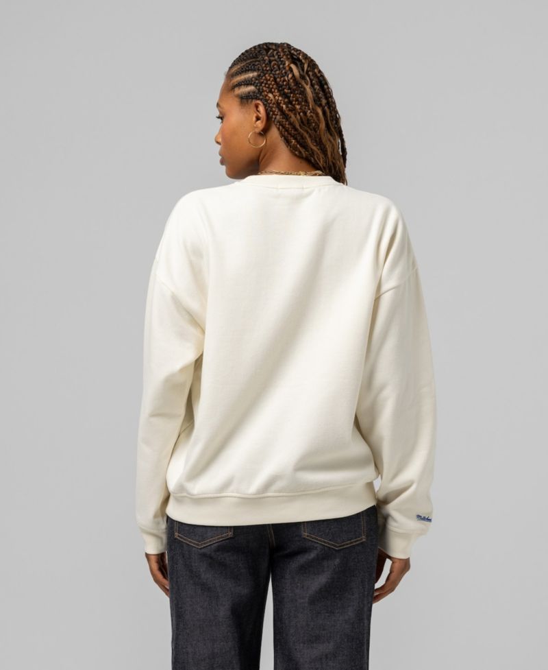 Women's Cream Los Angeles Dodgers Premium Crewneck Sweatshirt