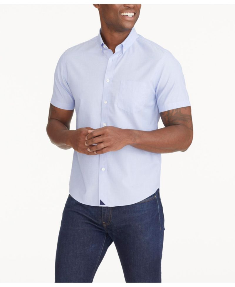 Men's Slim Fit Wrinkle-Free Short-Sleeve Hillstowe Button Up Shirt