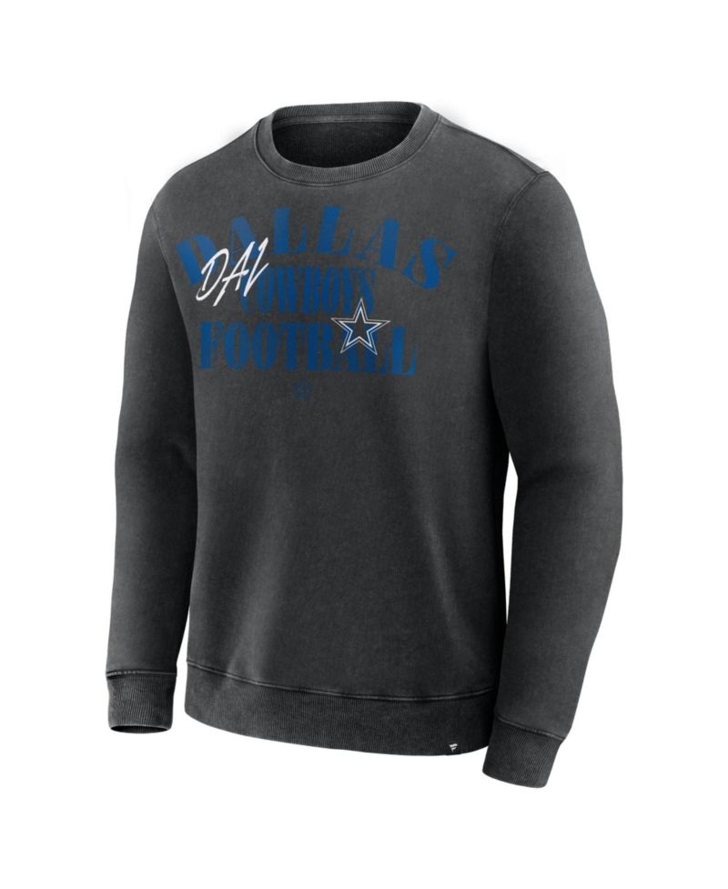 Men's Black Dallas Cowboys Halftime Lead Relaxed Heavyweight French Terry Sweatshirt