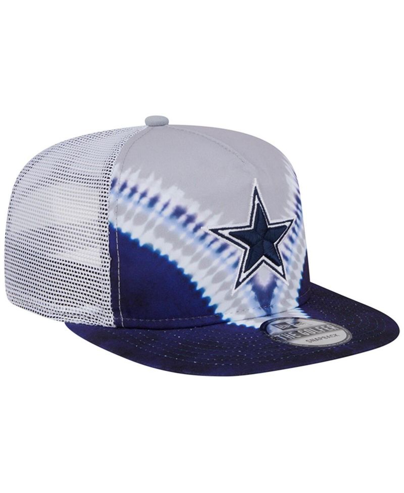 Men's Gray/Navy Dallas Cowboys Throwback Dye Golfer Snapback Hat