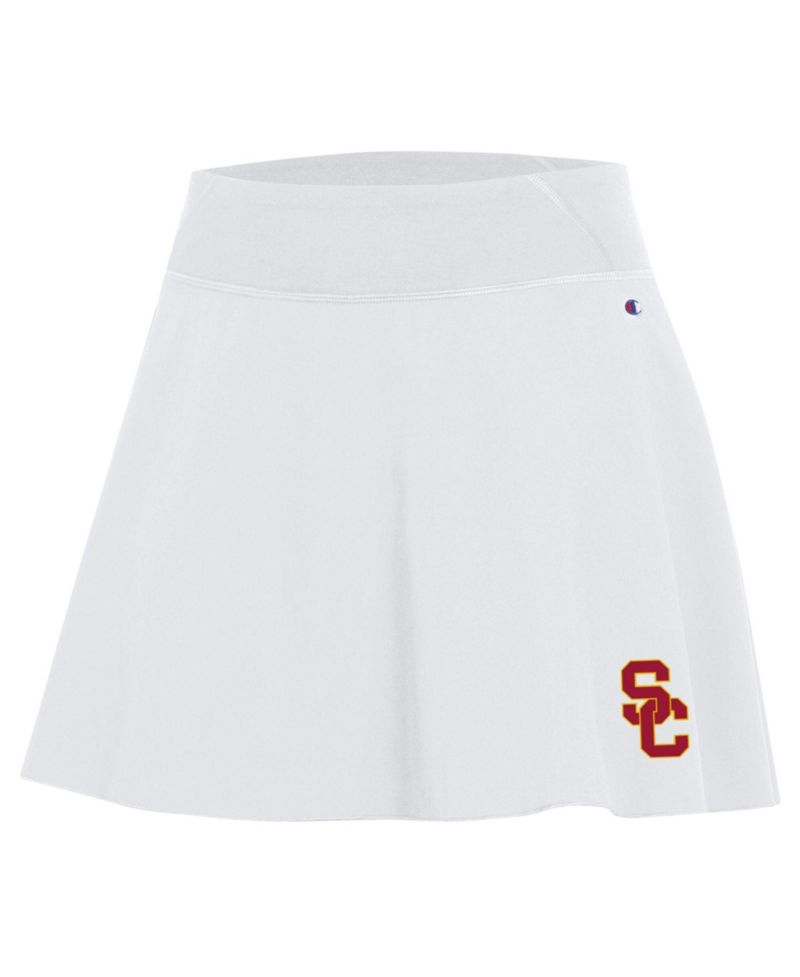 Women's White USC Trojans Fan Skort