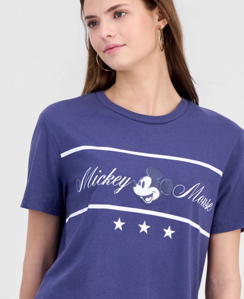 Juniors' Mickey Mouse Sporty Crewneck Tee