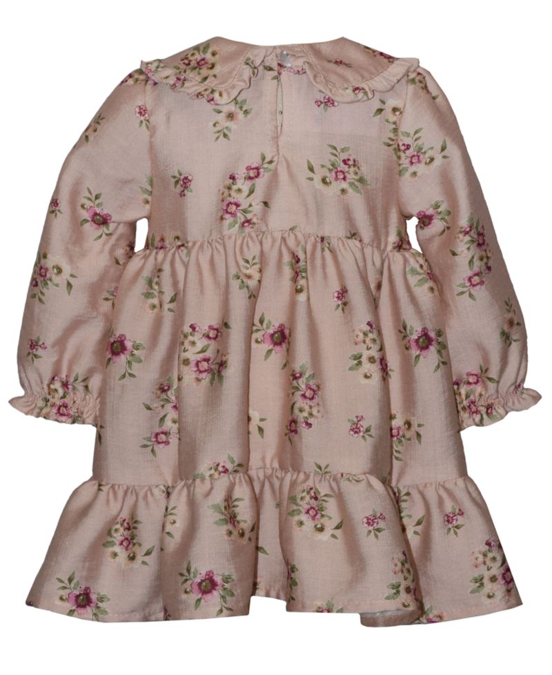 Baby Girls' Floral Collar Dress with Headband