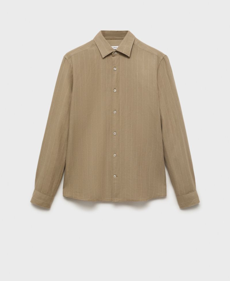 Men's Linen Pinstripe Shirt