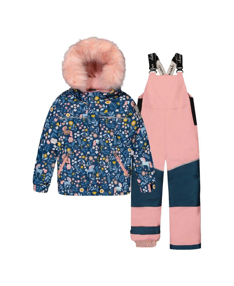 Little Girls (6-8) Two Piece Discover Snowsuit Print