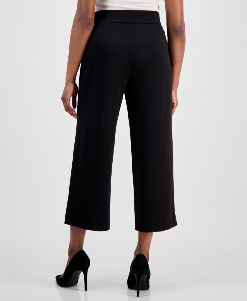 Petite Cropped Pull-On Pants