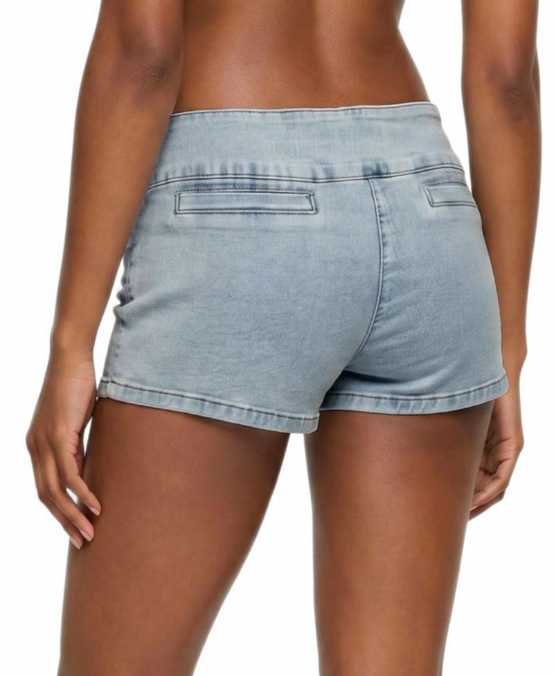 Womens Zaida Stretchy Denim Micro Shorts
