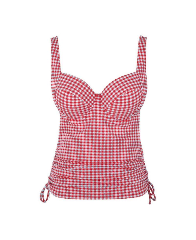 Women's Gingham Iris Underwire Side Support Tankini Swim Bra