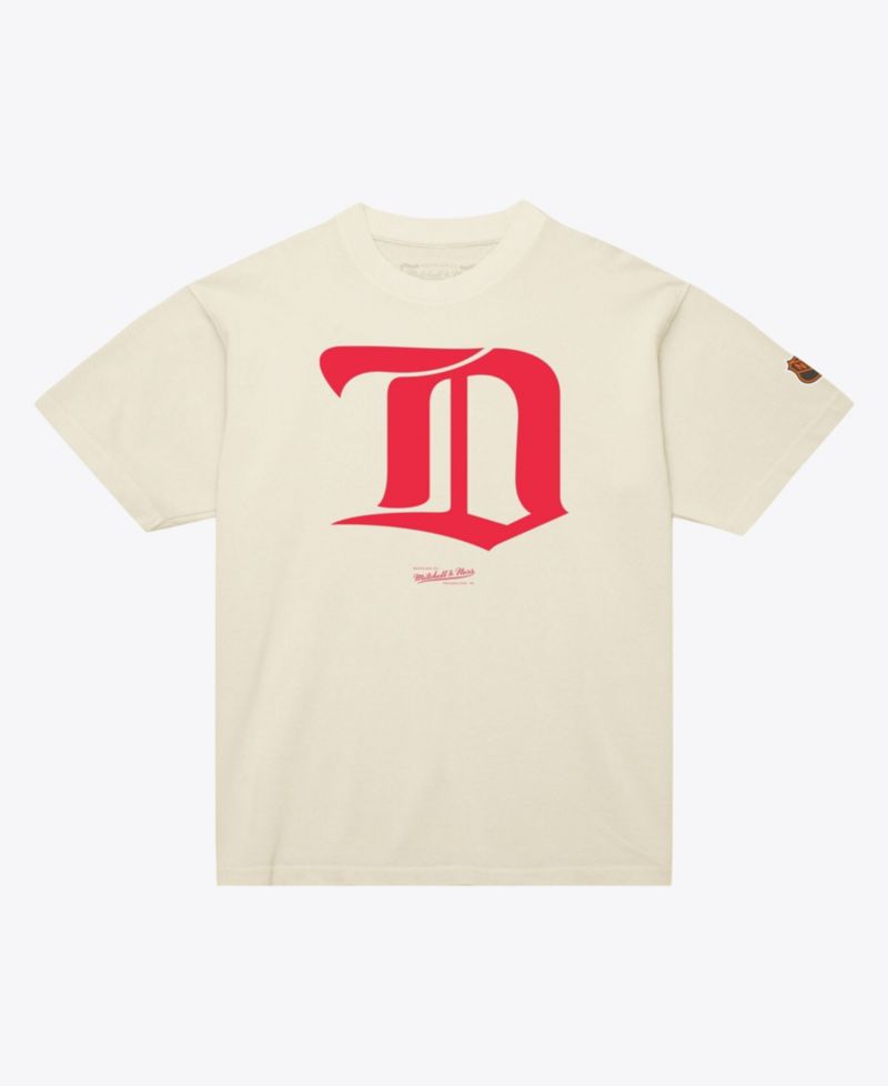Men's Cream Detroit Red Wings Core Logo T-Shirt