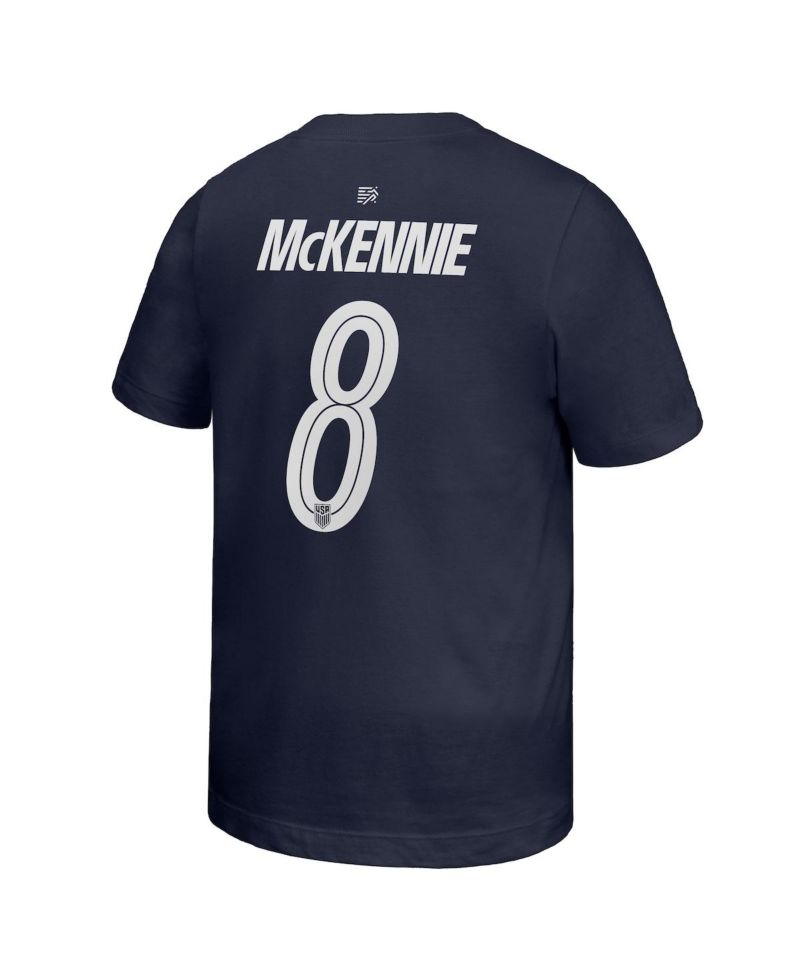 Big Boys and Girls Weston McKennie Navy USMNT Away Player Name & Number T-Shirt