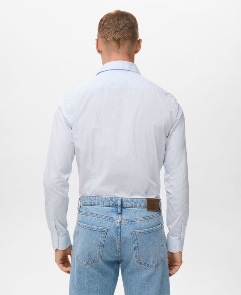 Men's Cotton Striped Slim-Fit Shirt