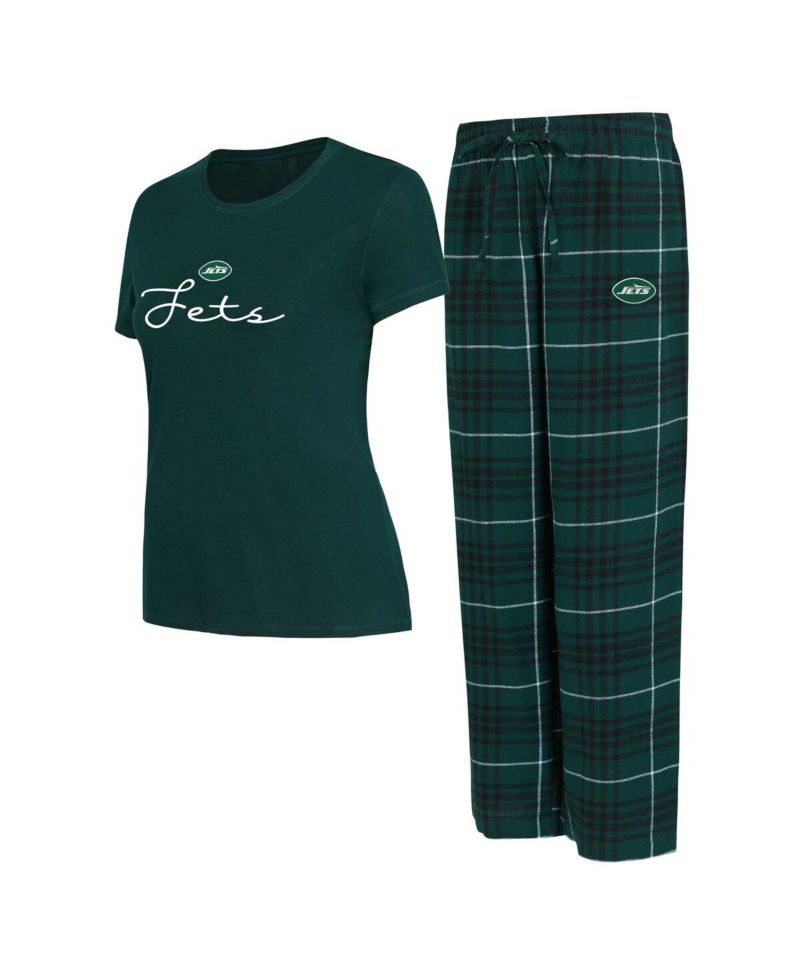 Women's New York Jets Vector T-Shirt Flannel Pants Sleep Set