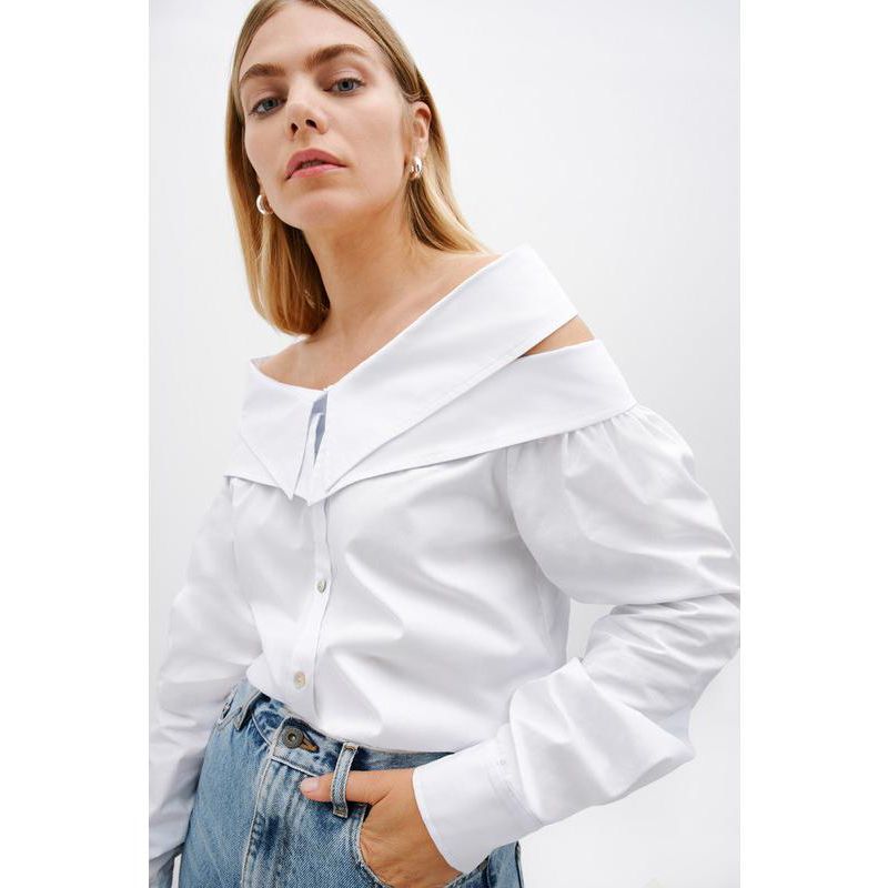 Women's Vesper Oversized Cotton Poplin Button-Down Oxford Shirt