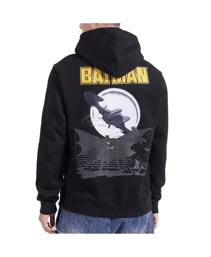 Men's Black Batman Comics I Am The Night Pullover Hoodie