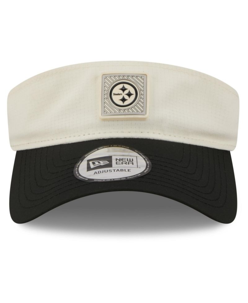 Men's Cream/Black Pittsburgh Steelers 2026 NFL Training Camp Adjustable Visor Hat