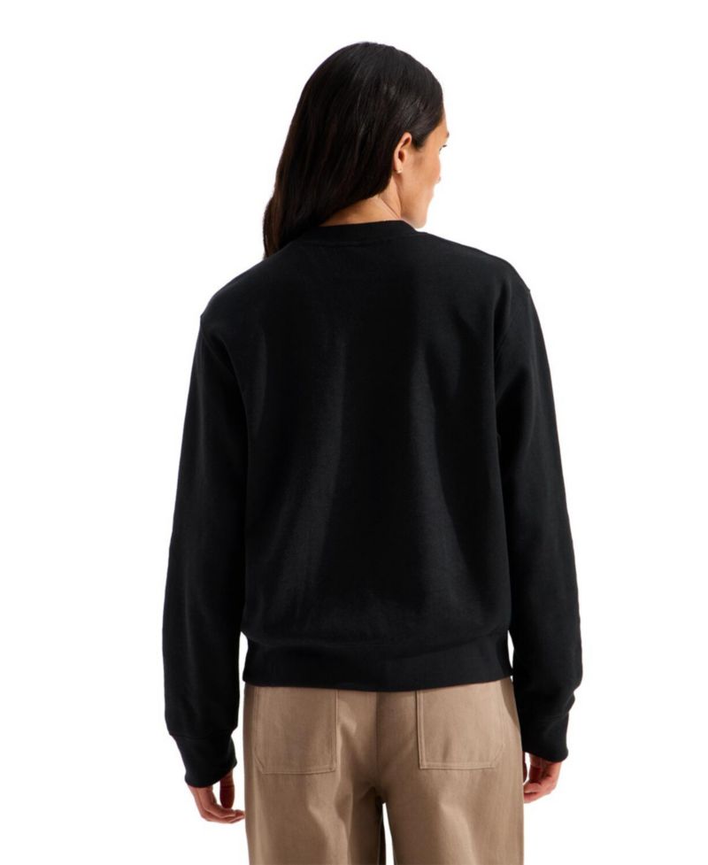 Women's Double Knit Crew Relaxed-Sweatshirt