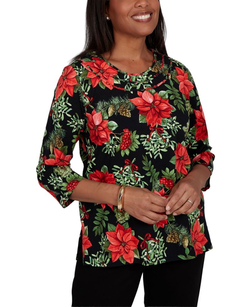 Women's Classic Cardinals On Branches Knit Top