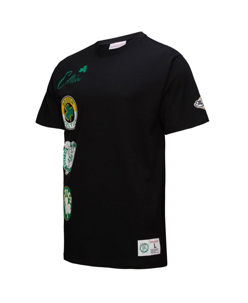 Men's Black Boston Celtics Black Out Collection Vintage Premium T-Shirt